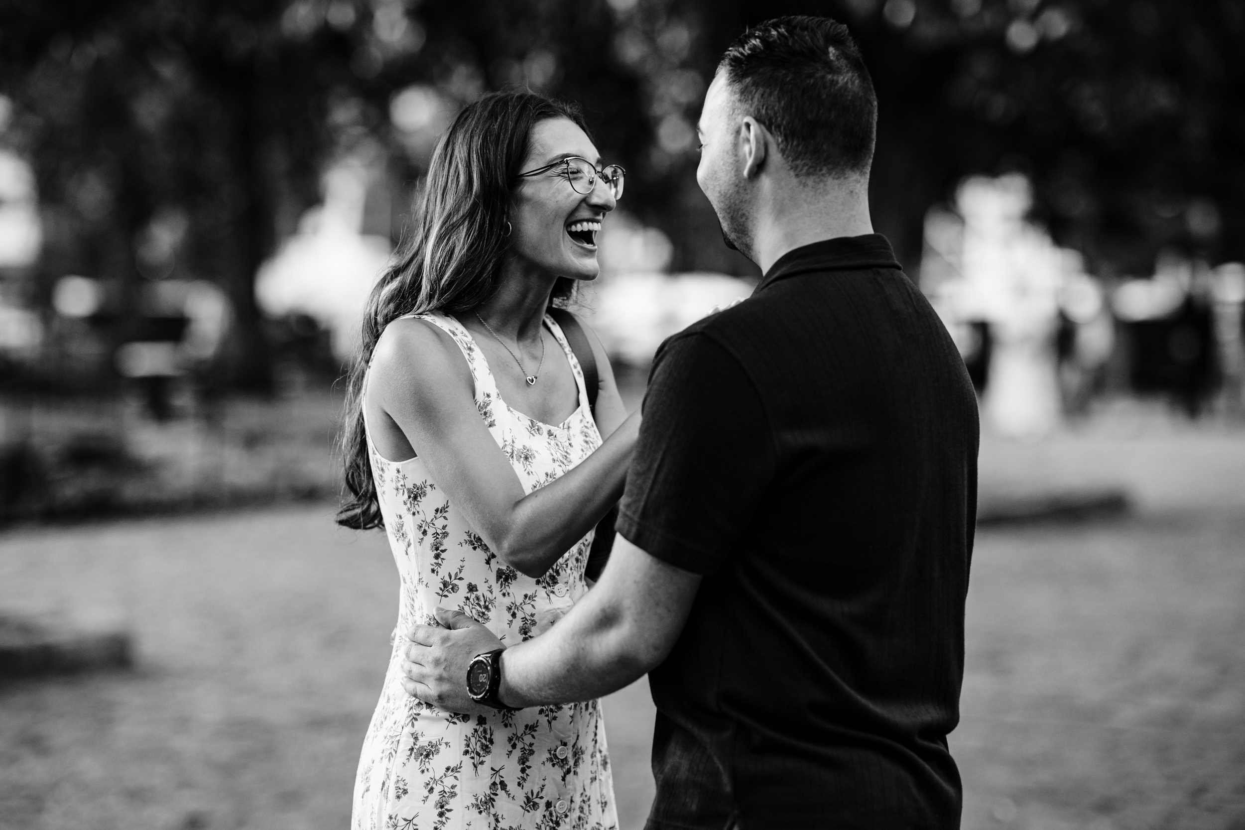 couple laughing