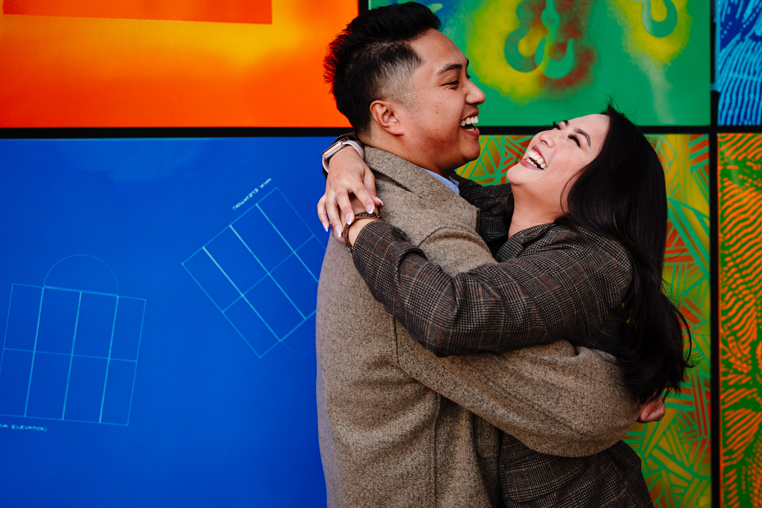 couple laughing 