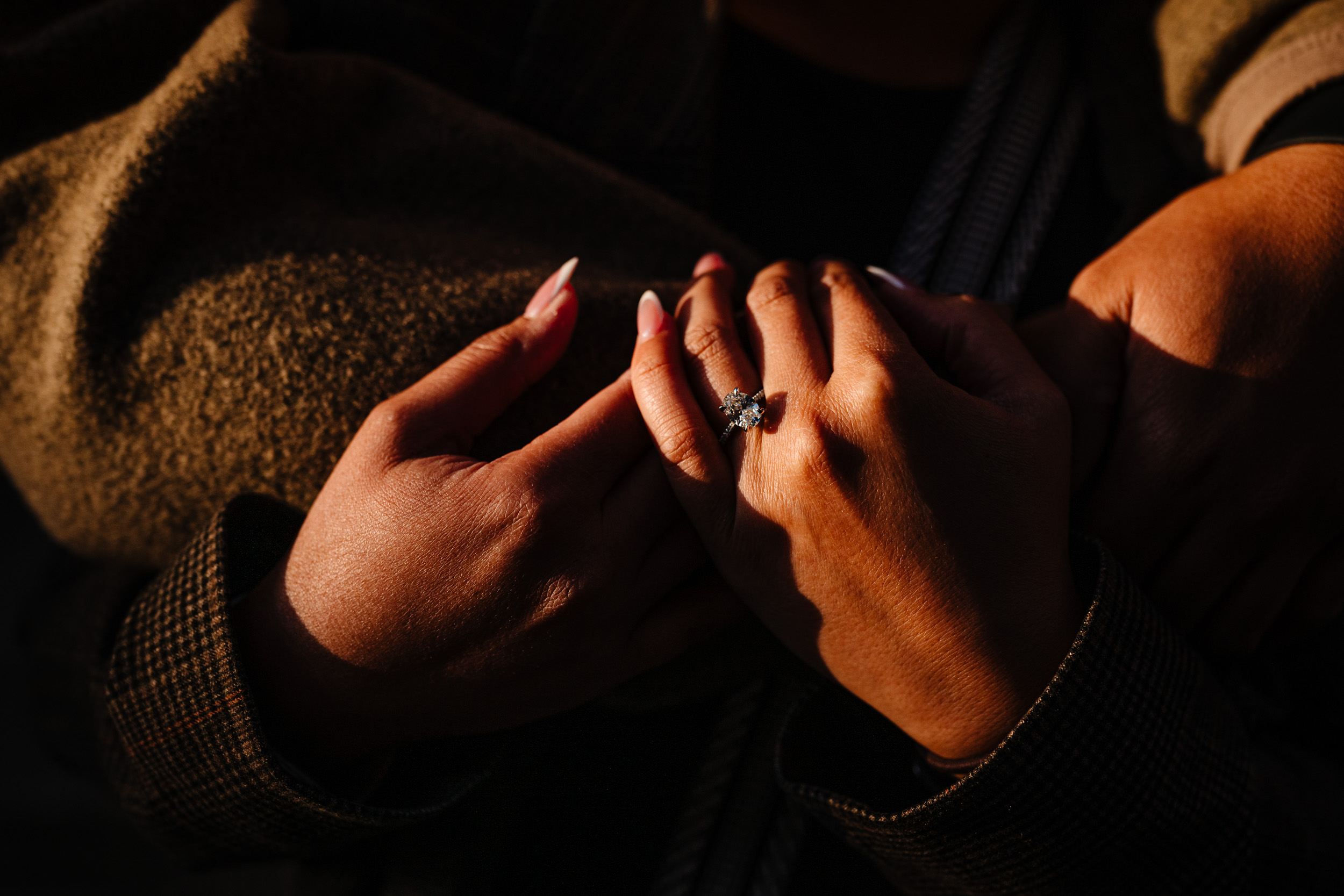 couple holding hands