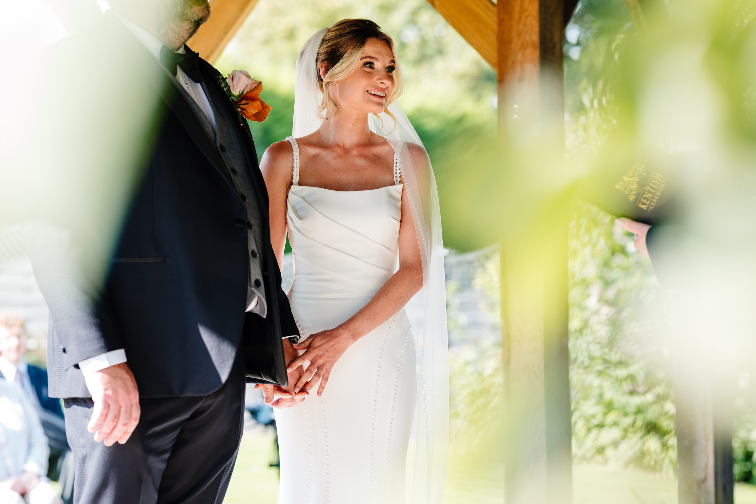 bride and groom during ceremony