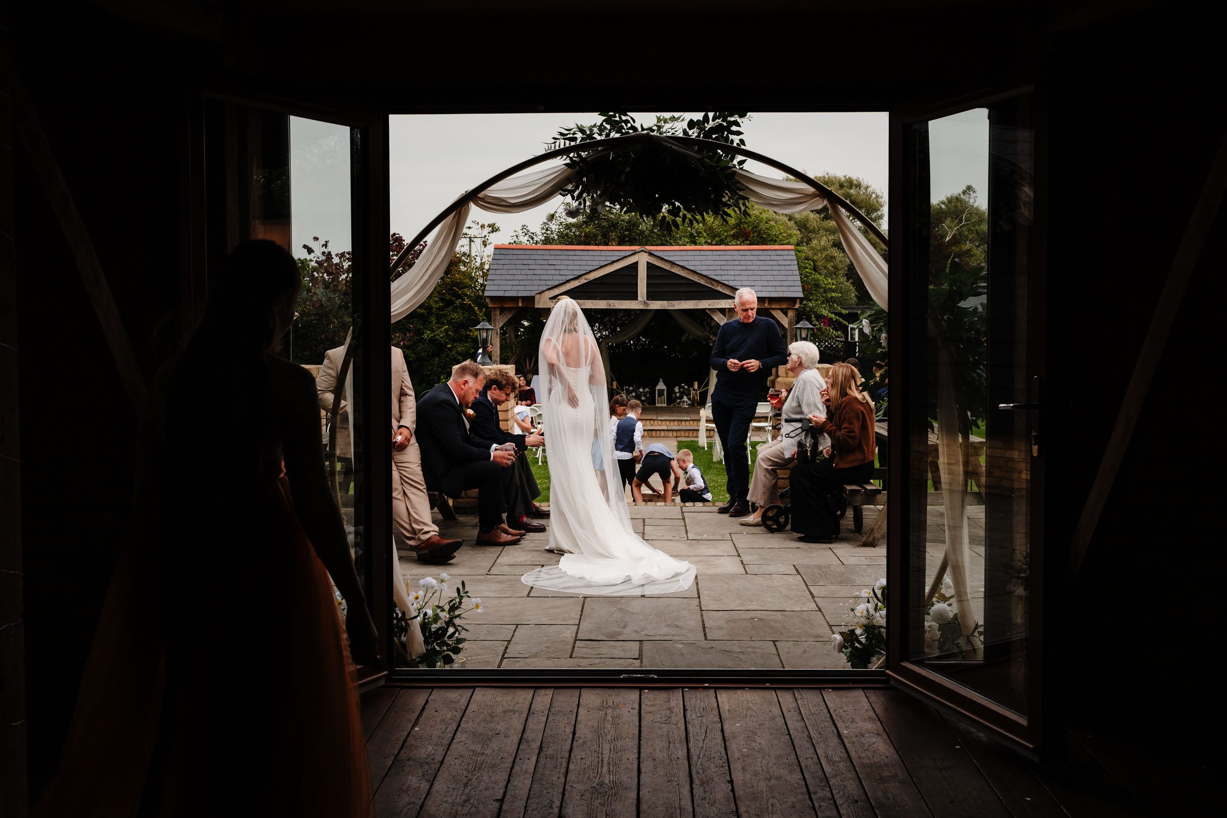 view through the doors