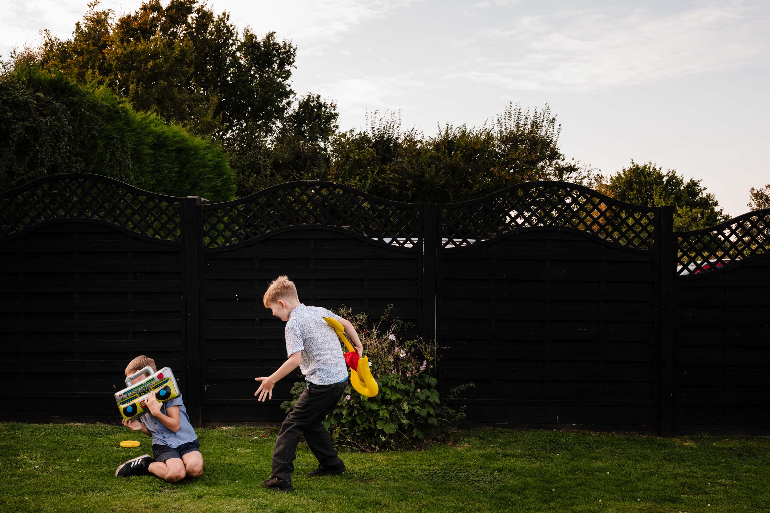 kids playing in the garden