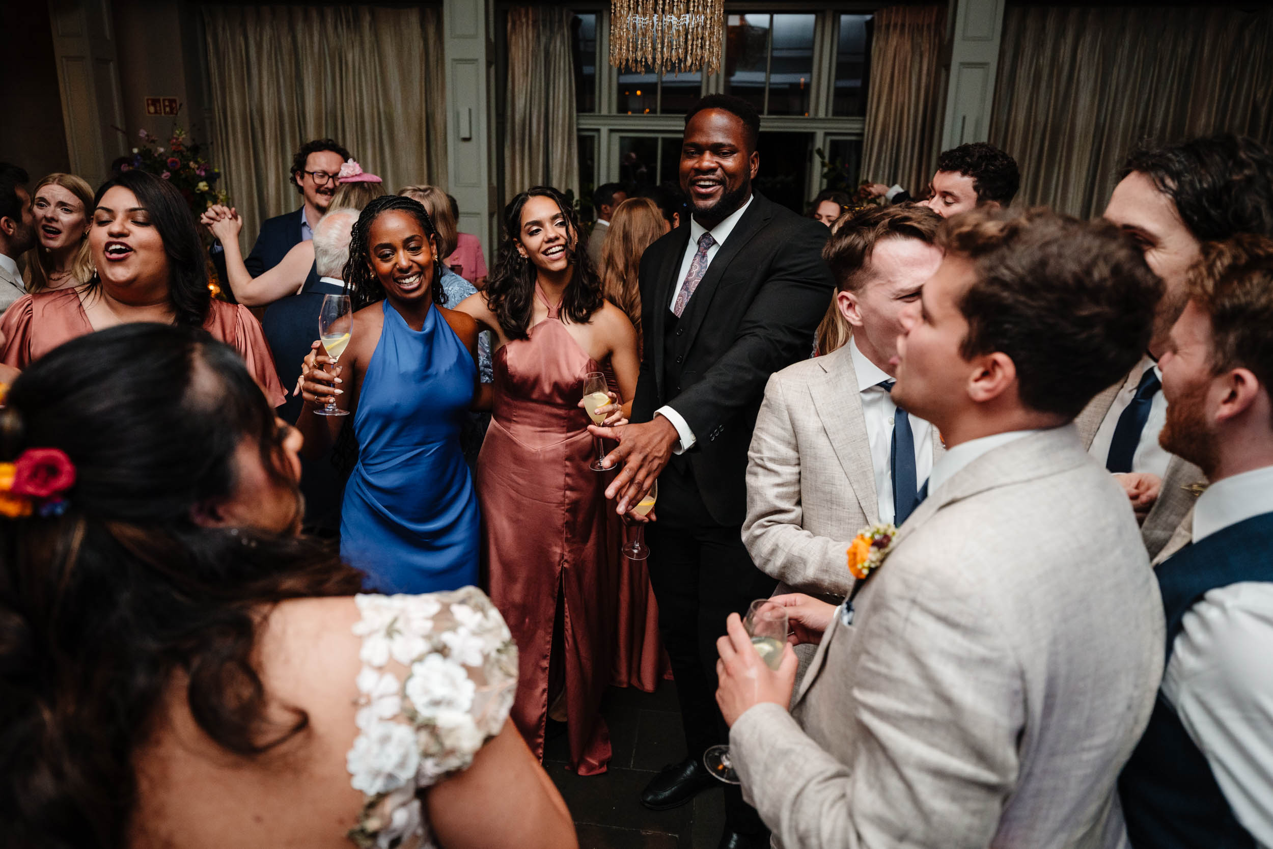 Guests dancing and having fun on the dancefloor