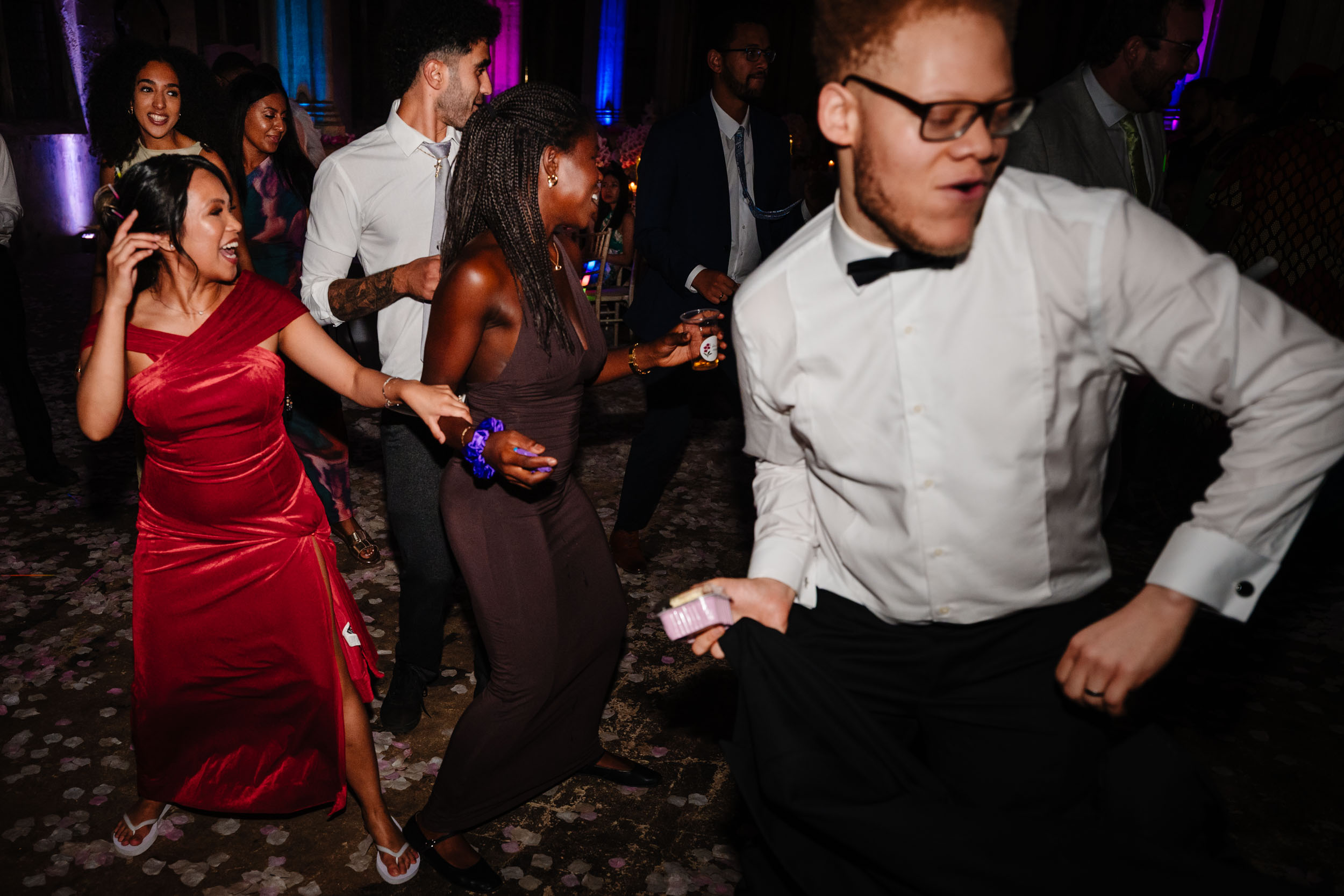 Joe showing off dance moves during the reception at HAC Bow.