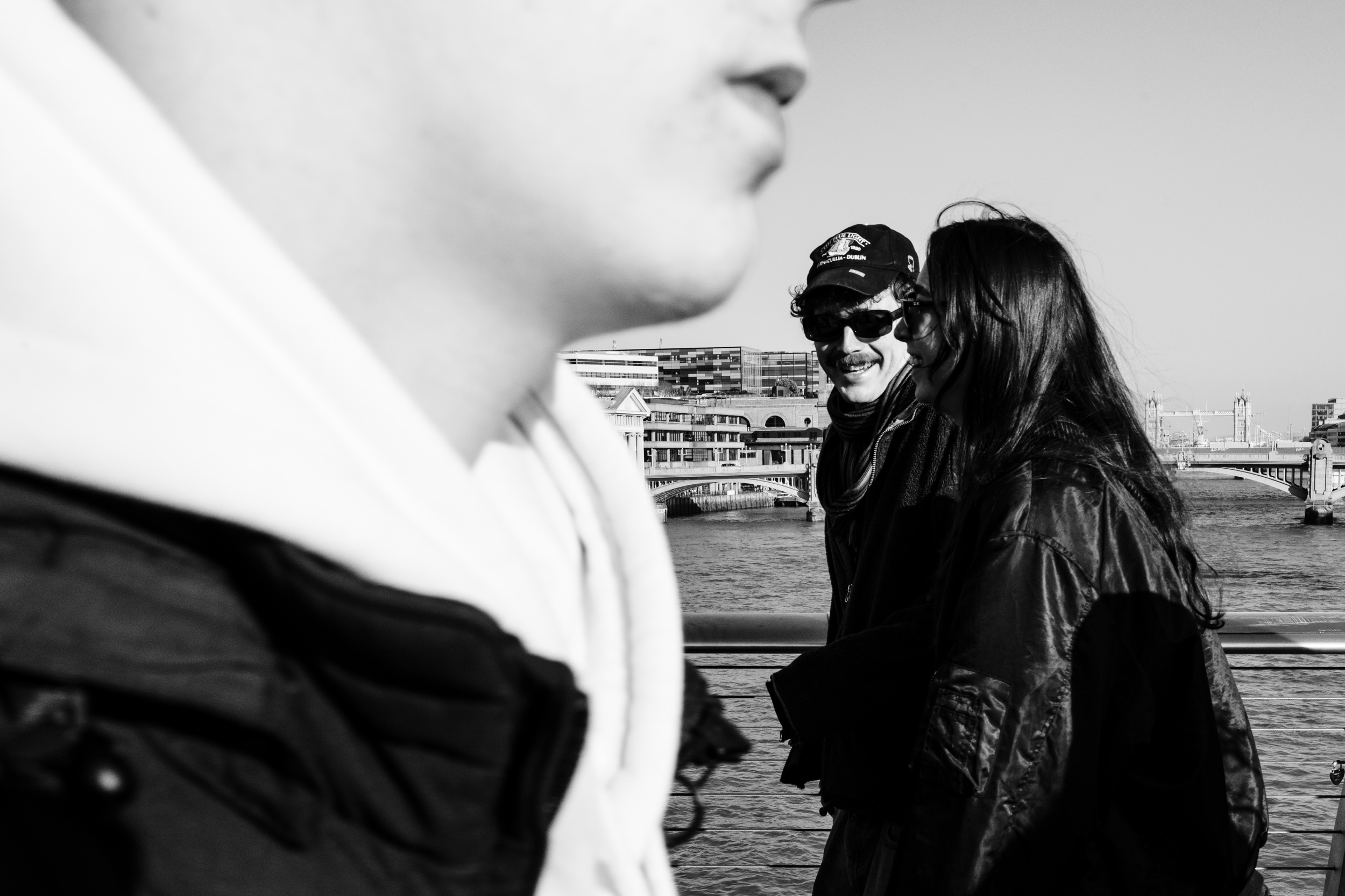People walking down Millennium bridge.